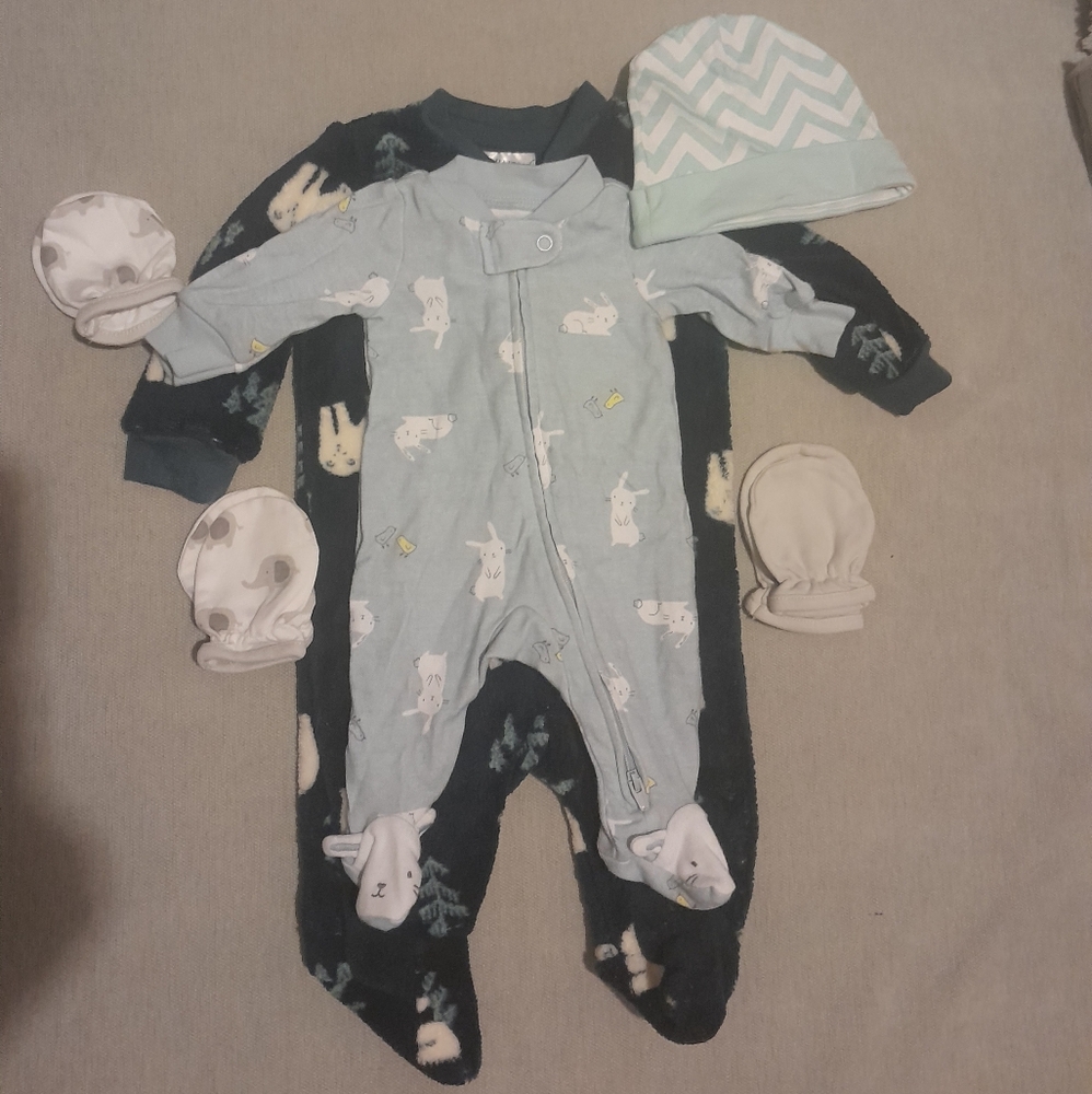 Blue and Black Kids One Piece Set Bundle